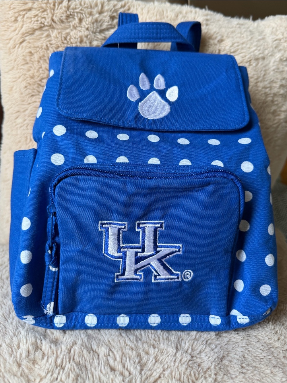 Donna Sharp Kentucky Wildcats UK Kids Mini Backpack Blue Polka Dot Cotton